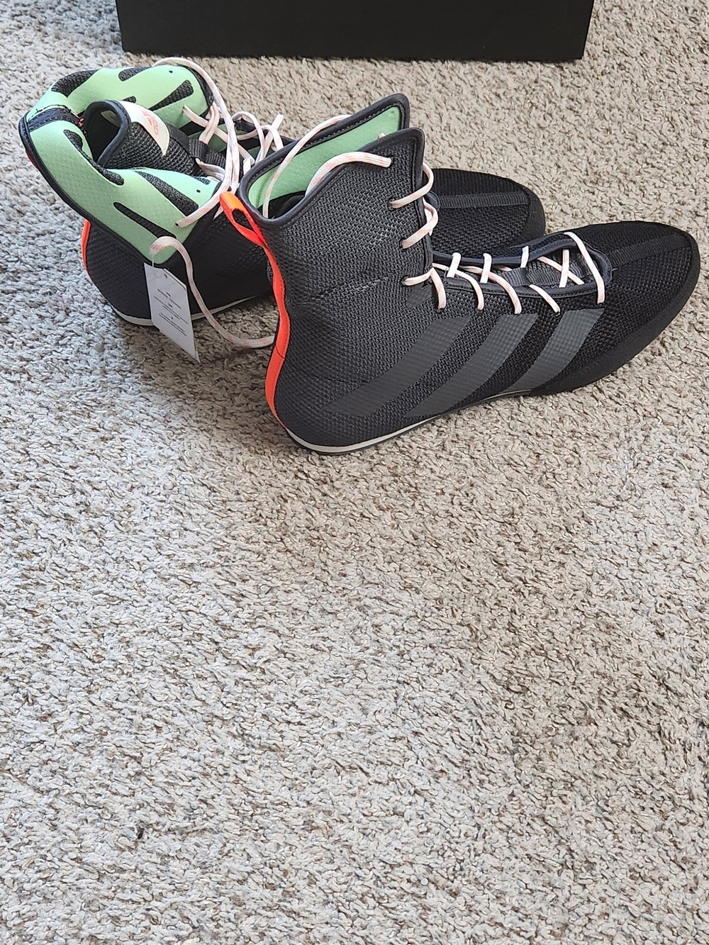 Adidas Box Hog 3 Boxing Shoes - Black, Grey -- Brand NEW - Picture 4 of 6